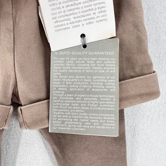 IL GUFO Bermuda Legging Pant Baby Toddler Tan 6 Month Shorts Layered Pull On NEW - Picture 9 of 13